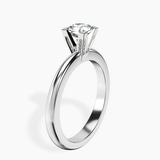 10kt White Gold Cordelia Knife Edge Solitaire Lab Diamond Ring standing product image one