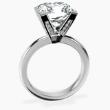 10kt White Gold Cordelia Knife Edge Solitaire Lab Diamond Ring side right image one
