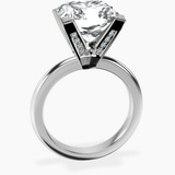 10kt White Gold Cordelia Knife Edge Solitaire Lab Diamond Ring side right image one