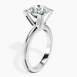 10kt White Gold Cordelia Knife Edge Solitaire Lab Diamond Ring standing product image one