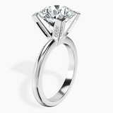 10kt White Gold Cordelia Knife Edge Solitaire Lab Diamond Ring standing product image one