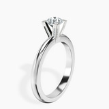 10kt White Gold Cordelia Knife Edge Solitaire Lab Diamond Ring standing product image one