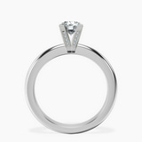 10kt White Gold Cordelia Knife Edge Solitaire Lab Diamond Ring side right image one