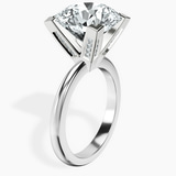 10kt White Gold Cordelia Knife Edge Solitaire Lab Diamond Ring standing product image one