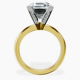 14kt Yellow Gold Cordelia Knife Edge Solitaire Lab Diamond Ring side right image one