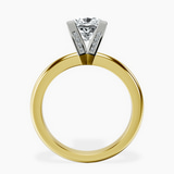 9ct Yellow Gold Cordelia Knife Edge Solitaire Lab Diamond Ring side right image one