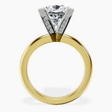 14kt Yellow Gold Cordelia Knife Edge Solitaire Lab Diamond Ring side right image one