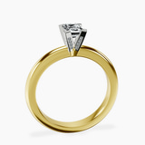10kt Yellow Gold Cordelia Knife Edge Solitaire Lab Diamond Ring side right image one