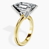 10kt Yellow Gold Cordelia Knife Edge Solitaire Lab Diamond Ring standing product image one