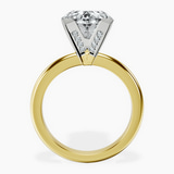 18kt Yellow Gold Cordelia Knife Edge Solitaire Lab Diamond Ring side right image one