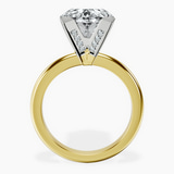 18kt Yellow Gold Cordelia Knife Edge Solitaire Lab Diamond Ring side right image one
