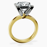 14kt Yellow Gold Cordelia Knife Edge Solitaire Lab Diamond Ring side right image one