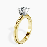 14kt Yellow Gold Cordelia Knife Edge Solitaire Lab Diamond Ring standing product image one
