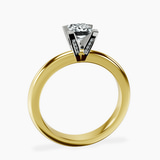 14kt Yellow Gold Cordelia Knife Edge Solitaire Lab Diamond Ring side right image one