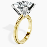 14kt Yellow Gold Cordelia Knife Edge Solitaire Lab Diamond Ring standing product image one