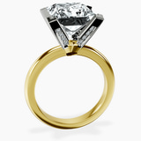 14kt Yellow Gold Cordelia Knife Edge Solitaire Lab Diamond Ring side right image one