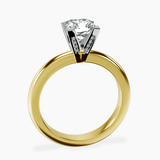 14kt Yellow Gold Cordelia Knife Edge Solitaire Lab Diamond Ring side right image one
