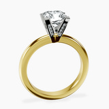 9ct Yellow Gold Cordelia Knife Edge Solitaire Lab Diamond Ring side right image one