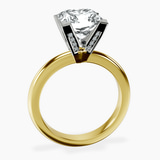 10kt Yellow Gold Cordelia Knife Edge Solitaire Lab Diamond Ring side right image one