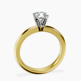 18kt Yellow Gold Cordelia Knife Edge Solitaire Lab Diamond Ring side right image one