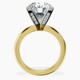 18kt Yellow Gold Cordelia Knife Edge Solitaire Lab Diamond Ring side right image one