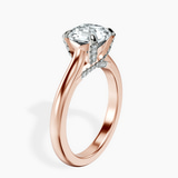 10kt Rose Gold Agnes Criss cross Prong Solitaire 2mm Lab Diamond Ring standing product image one