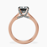 10kt Rose Gold Agnes Criss cross Prong Solitaire 2mm Lab Diamond Ring side right image one
