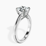 Platinum Agnes Criss cross Prong Solitaire 2mm Lab Diamond Ring standing product image one