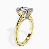 14kt Yellow Gold Agnes Criss cross Prong Solitaire 2mm Lab Diamond Ring standing product image one
