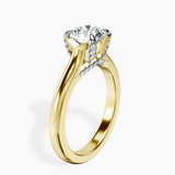 14kt Yellow Gold Agnes Criss cross Prong Solitaire 2mm Lab Diamond Ring standing product image one