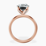 14kt Rose Gold Matilda Leaf Petal Solitaire Lab Diamond Ring side right image one