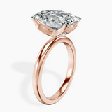 10kt Rose Gold Matilda Leaf Petal Solitaire Lab Diamond Ring standing product image one