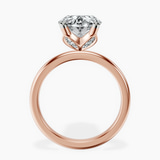 10kt Rose Gold Matilda Leaf Petal Solitaire Lab Diamond Ring side right image one