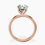 18kt Rose Gold Matilda Leaf Petal Solitaire Lab Diamond Ring side right image one