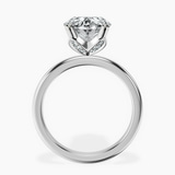 10kt White Gold Matilda Leaf Petal Solitaire Lab Diamond Ring side right image one