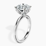 10kt White Gold Matilda Leaf Petal Solitaire Lab Diamond Ring standing product image one