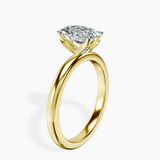 14kt Yellow Gold Matilda Leaf Petal Solitaire Lab Diamond Ring standing product image one