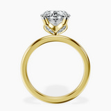 18kt Yellow Gold Matilda Leaf Petal Solitaire Lab Diamond Ring side right image one