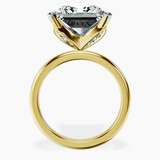 10kt Yellow Gold Matilda Leaf Petal Solitaire Lab Diamond Ring side right image one