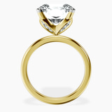 18kt Yellow Gold Matilda Leaf Petal Solitaire Lab Diamond Ring side right image one