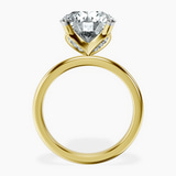 14kt Yellow Gold Matilda Leaf Petal Solitaire Lab Diamond Ring side right image one