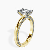 10kt Yellow Gold Edith Lab Diamond Studded Petite Solitaire Lab Diamond Ring standing product image one