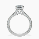 Platinum Eternia Criss Cross Side Halo Lab Diamond Ring side right image one