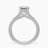 18kt White Gold Eternia Criss Cross Side Halo Lab Diamond Ring side right image one