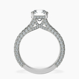 Platinum Eternia Criss Cross Side Halo Lab Diamond Ring side right image one
