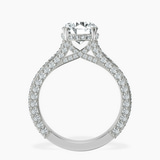 14kt White Gold Eternia Criss Cross Side Halo Lab Diamond Ring side right image one