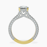 14kt Yellow Gold Eternia Criss Cross Side Halo Lab Diamond Ring side right image one