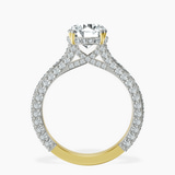 14kt Yellow Gold Eternia Criss Cross Side Halo Lab Diamond Ring side right image one