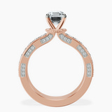 18kt Rose Gold Regalia Milgrain Lab Diamond Ring side right image one