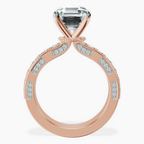 14kt Rose Gold Regalia Milgrain Lab Diamond Ring side right image one